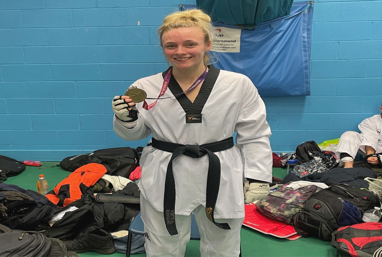 Hat-Trick of Gold for Northumbria’s Taekwondo Champion
